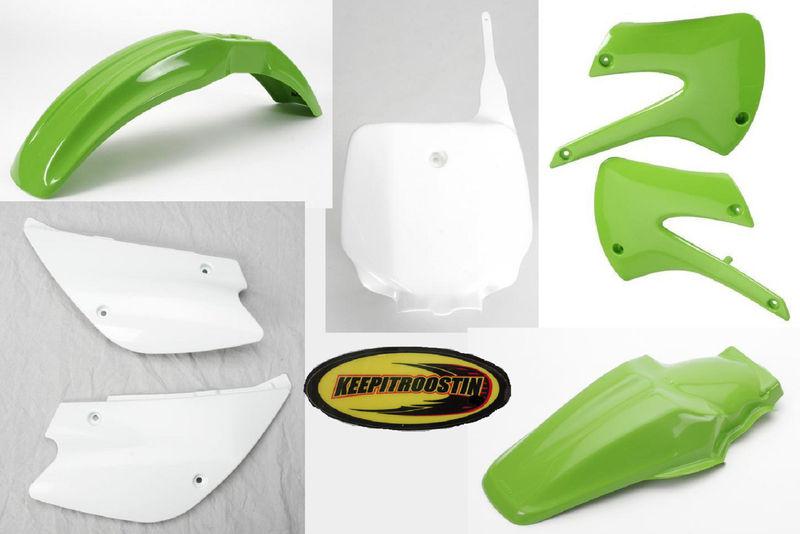 Ufo plastic kit for kawasaki kx 85 100 2001-2010 kx85 kx100 fender plate