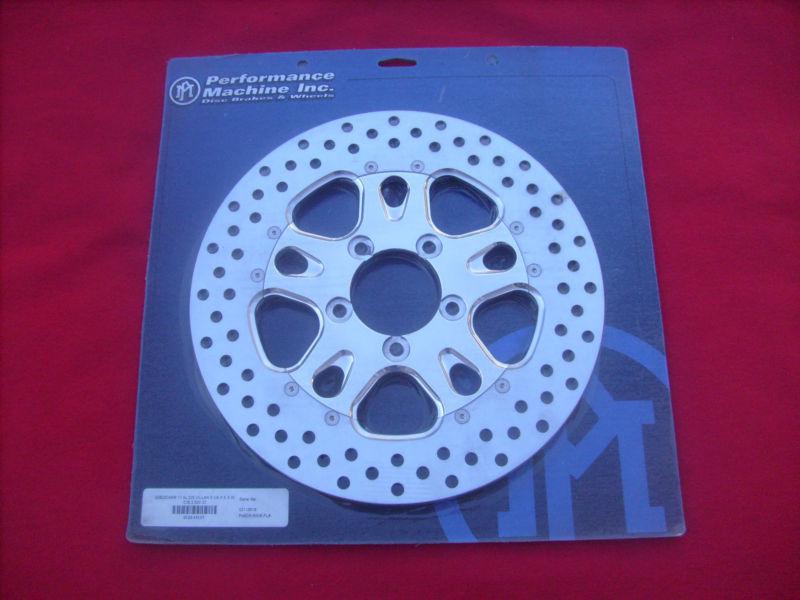 *new* performance machine "villain" harley rear wheel brake rotor pm disc