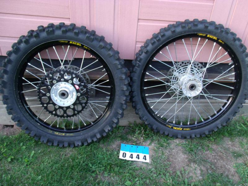 1999 suzuki  rm125 black wheel set with talno hub