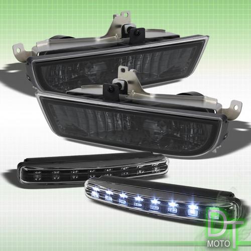 Smoke 97-01 prelude bumper fog lights+switch+bulb left+right w/ led bumper lamp