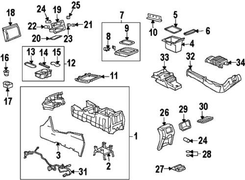 Gmc 88987435 genuine oem factory original storage tray