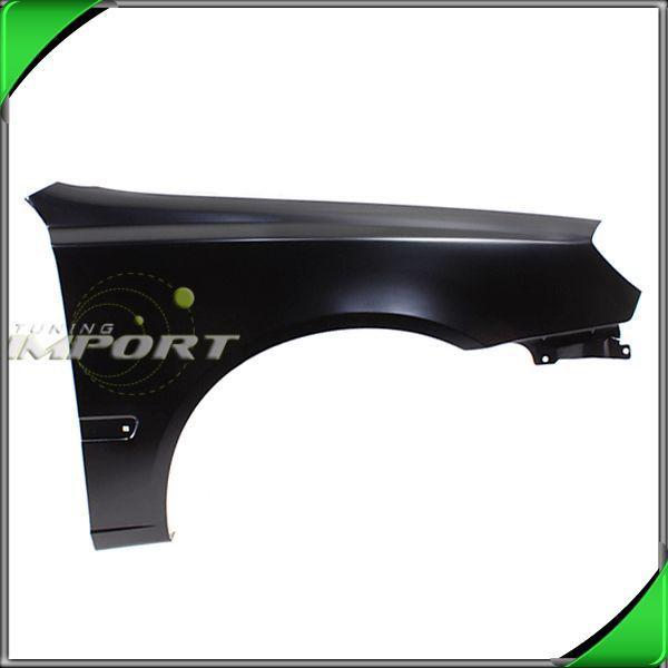 New front fender primed black steel rh fit 03-05 hyundai accent skirt hole right