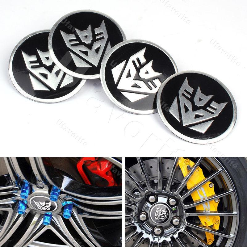 4pieces transformers decepticon wheel decals car badge sticker