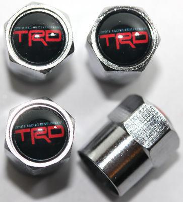 Trd black tire valve stem caps prius estima altezza toyota free shipping