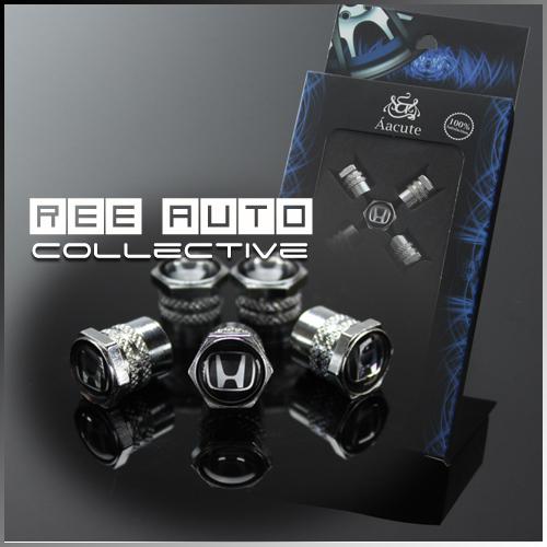 Metal tire wheel valve cap set for honda civic accord cr-z crv jazz fit legend