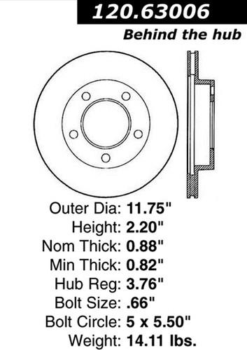 Centric-power slot 126.63006sl stoptech sport rotors 77-86 cj5 cj7 scrambler