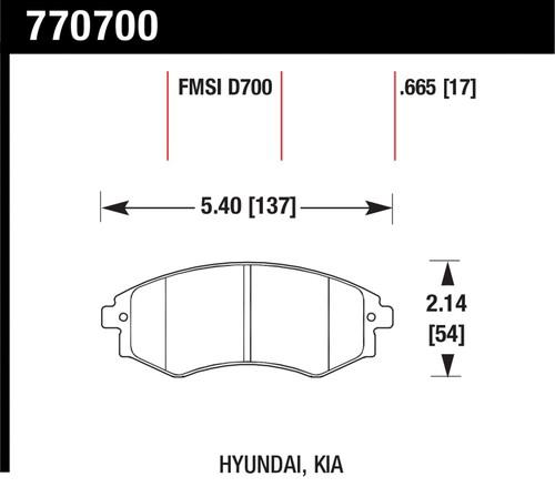 Hawk performance 770700 premium oes; disc brake pads