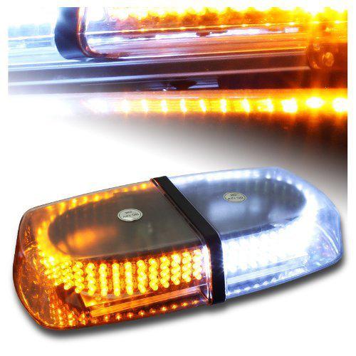 White & amber emergency hazard warning led mini bar strobe light magnetic bar