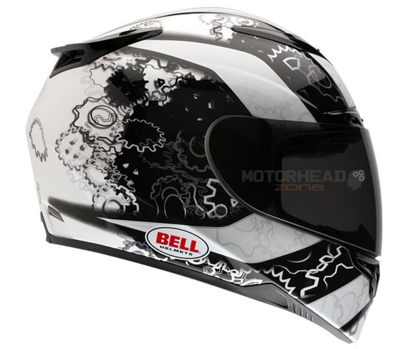 Bell rs-1 gearhead black/white full face rs1 motorcycle helmet xlarge brand new