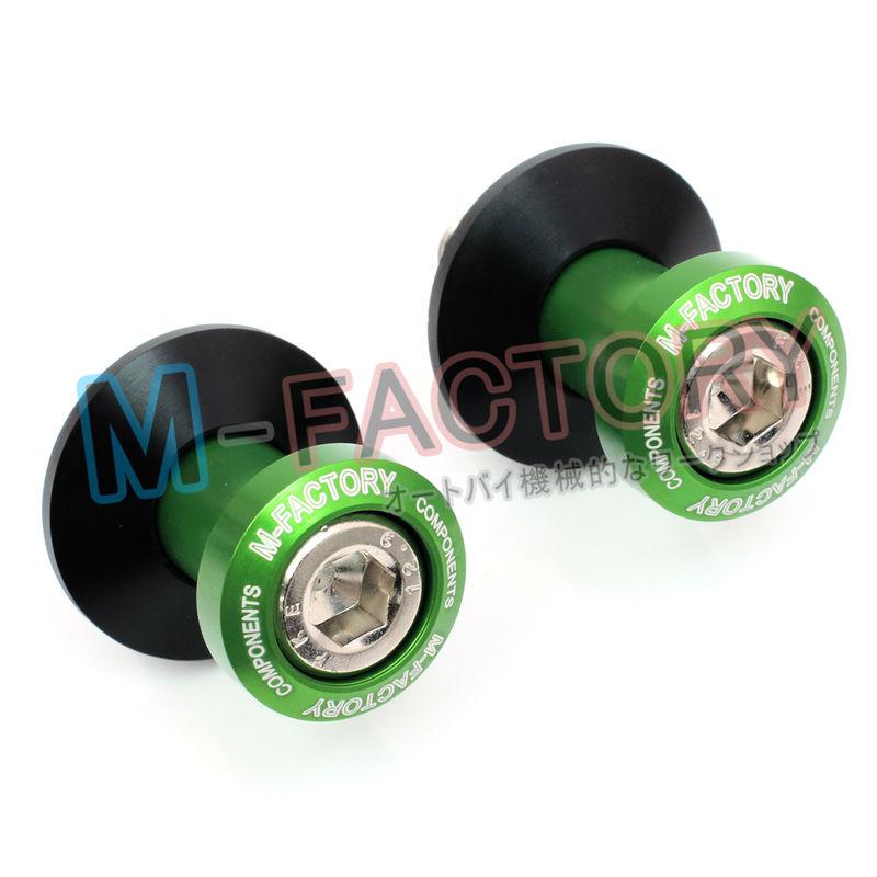 Green billet swingarm spools for honda cbr 600rr 900rr rc51 52 vtr 1000 8mm 