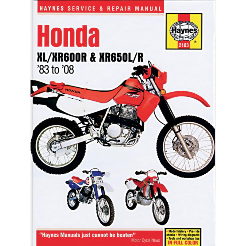 Haynes 2183 repair service manual honda xl600r/xr600r 1983-2000