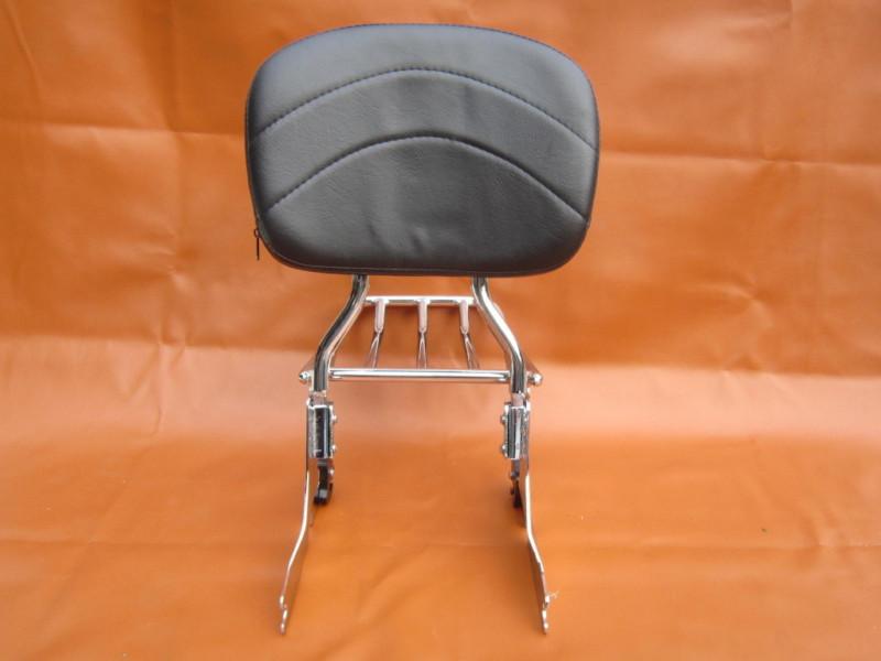 Backrest sissy bar chrome rack for softail heritage custom deluxe springer