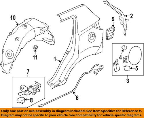 Kia oem 868213w000 quarter panel-splash shield