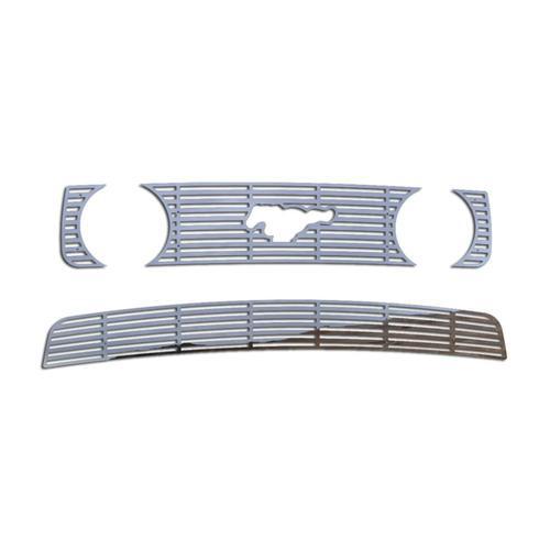 Ford mustang gt 05-09 horizontal billet stainless grille insert aftermarket trim