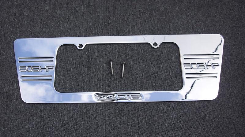 Corvette c 6  license  plate  frame  chrome 