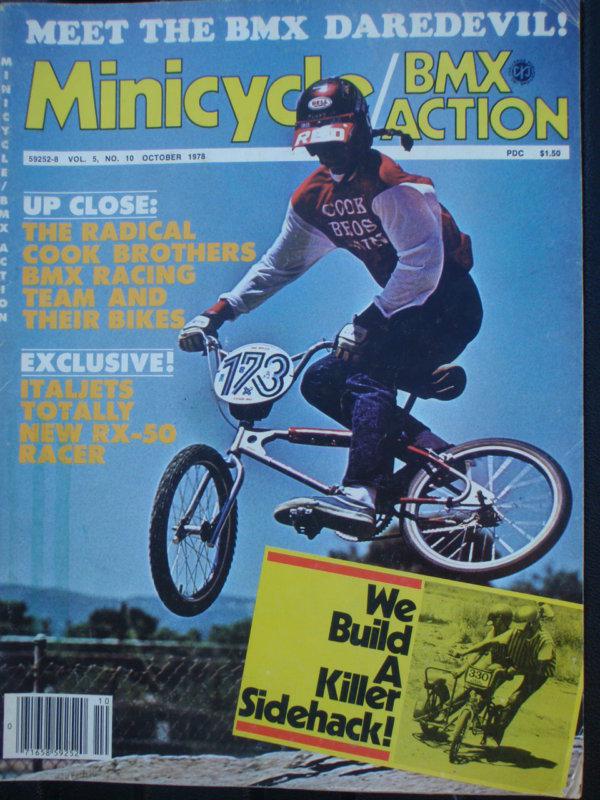 Minicycle bmx action oct 1978 cook brothers team italjet 50 huffy laguna gt-100