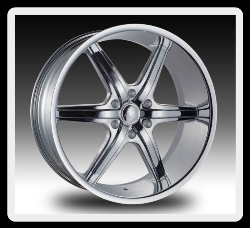 24" u2 120b 6x4.5/5.5 frontier dakota escalade uplander h3t chrome wheels rims