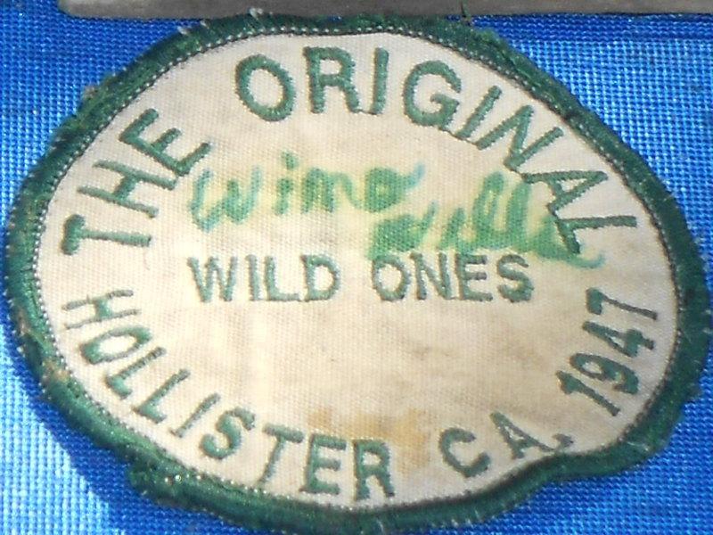 Boozefighter motorcycle club patch with wino willie's autograph  signed in 1994