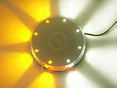 24 led light warning flash waterproof magnets amber/white strobe light jd24-8