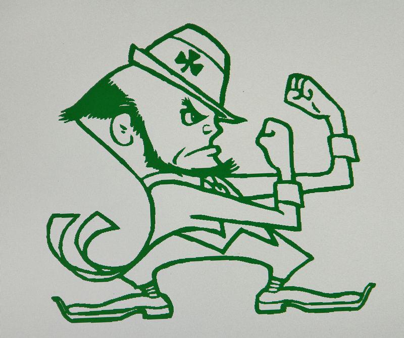 6''x5.4'' fighting irish vinyl decal sticker kelly green