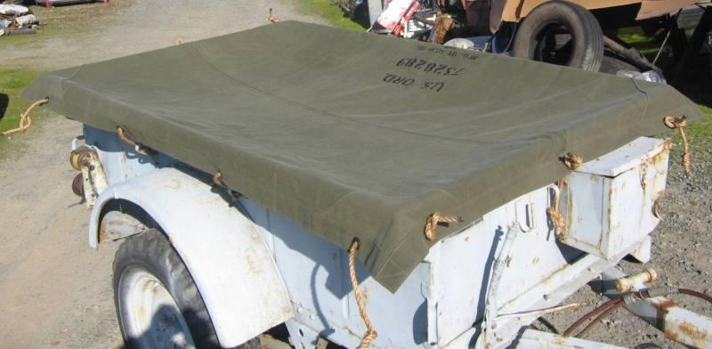 Military jeep m100 canvas trailer cover