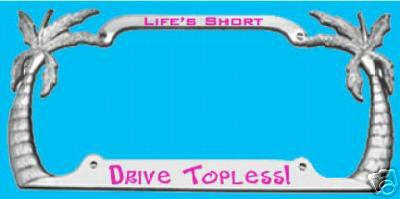 "palm tree" custom personalized  license plate frame