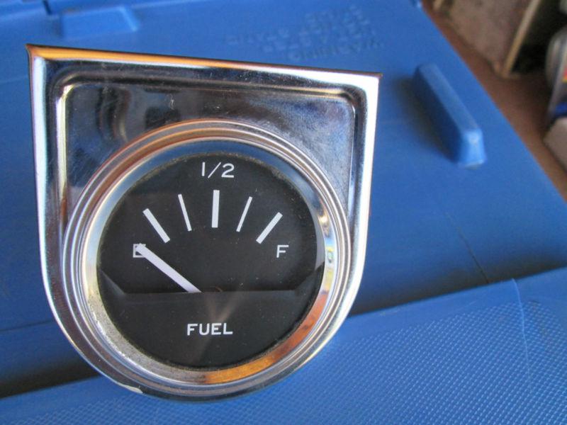 Vintage  2 '' fuel gauge-includes nos under dash mounting panel