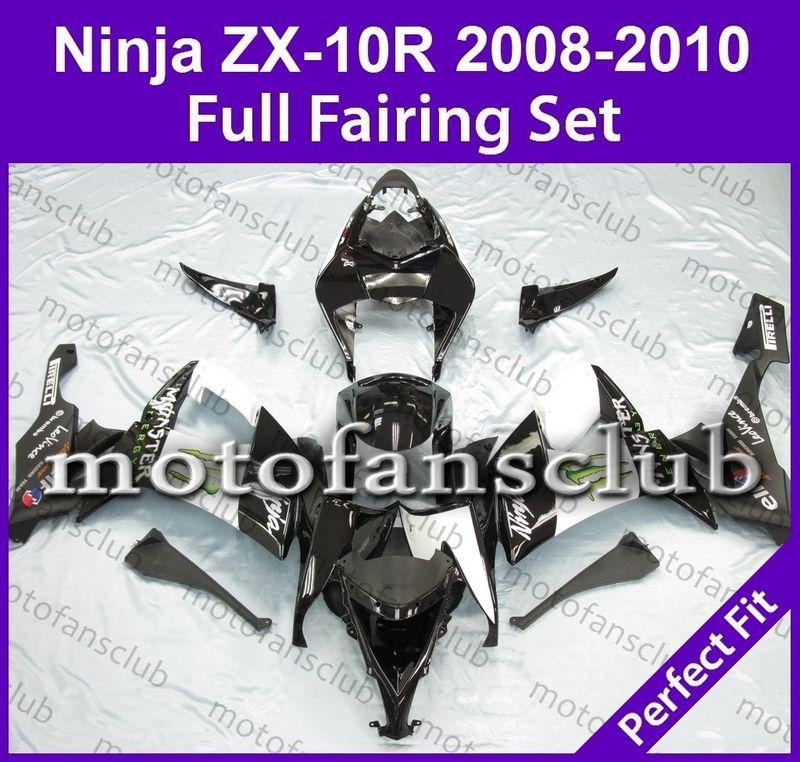 Fit kawasaki 08 09 10 zx 10r zx10r ninja 2008 2009 2010 fairing bodywork #02 b