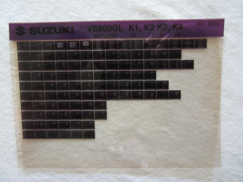 2001-2004 suzuki motorcycle vs800gl  k1-k4 microfiche intruder parts catalog 