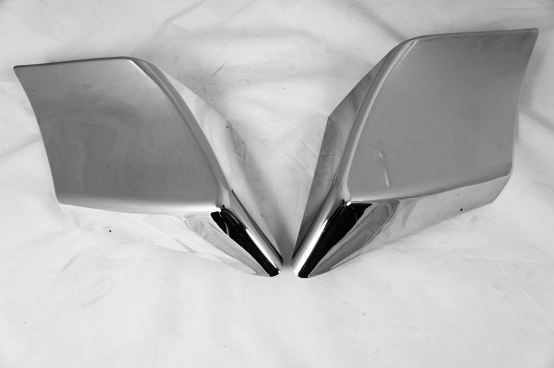 Mutazu custom chrome stretched side covers fits harley touring road glide street