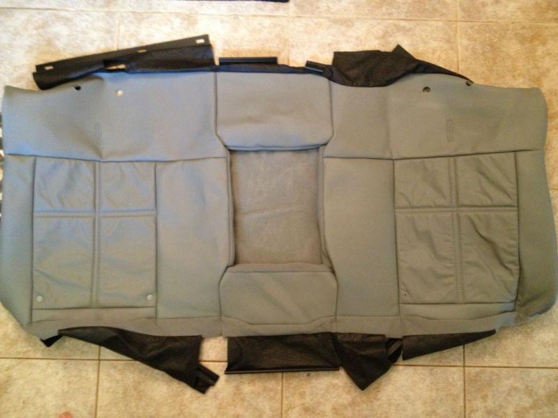 2006 lincoln mark lt factory original rear leather seat cover (gray leather)