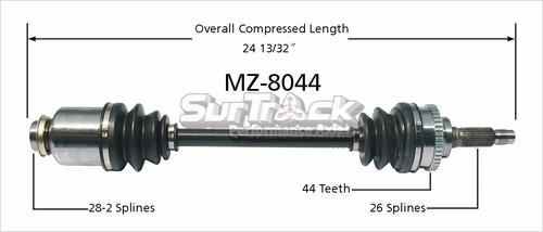 Surtrack perf axles mz-8044 cv half-shaft assembly-new cv axle shaft