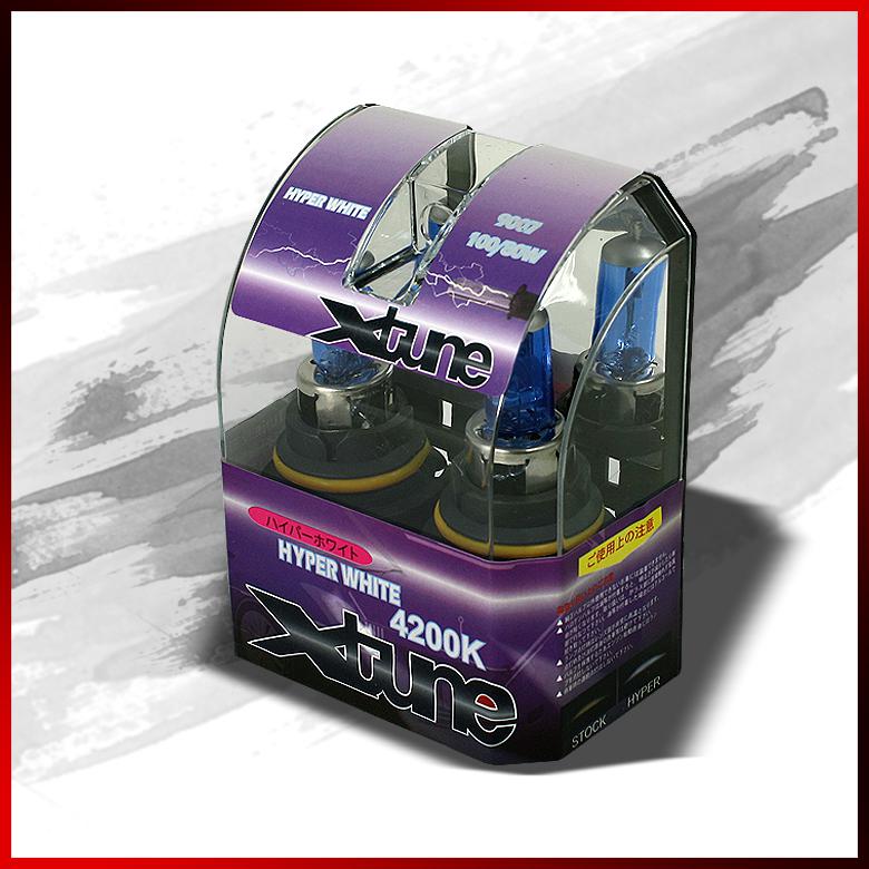 Hyper white 9007 hb5 4200k bumper fog /head lights bulb 100/80w set pair upgrade