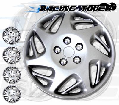 Metallic silver 4pcs set #007b 15" inches hubcaps hub cap wheel cover rim skin