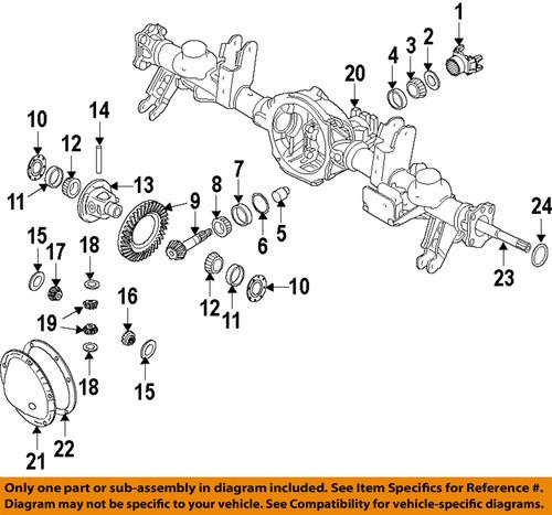 Dodge oem 68040899ab axle & differential-axle housing