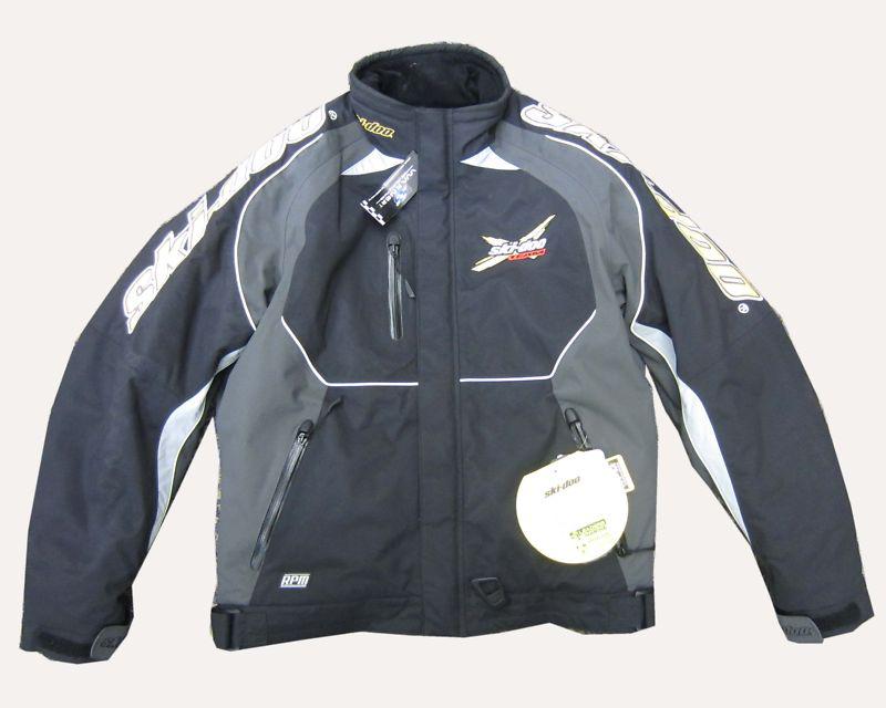 Ski-doo snowmobile new oem men's x team jacket/coat black medium m