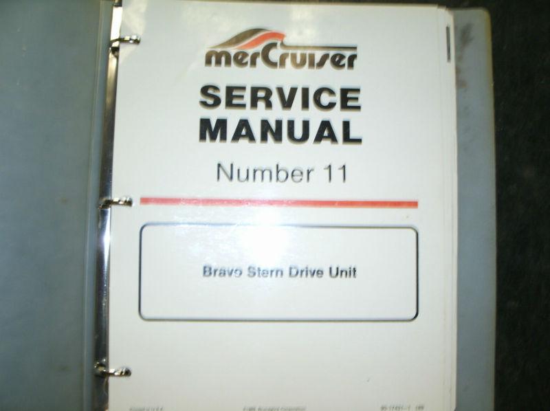 Mercury mercruiser service manual, bravo stern drive unit,number 11 # 90-17431-1
