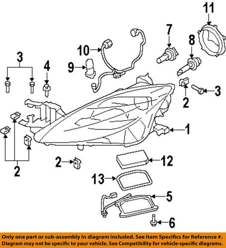 Mazda oem gs3m51031g headlight-headlamp assembly