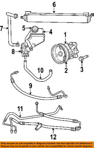 Jeep oem 52080154ac power steering pressure hose/steering pressure hose