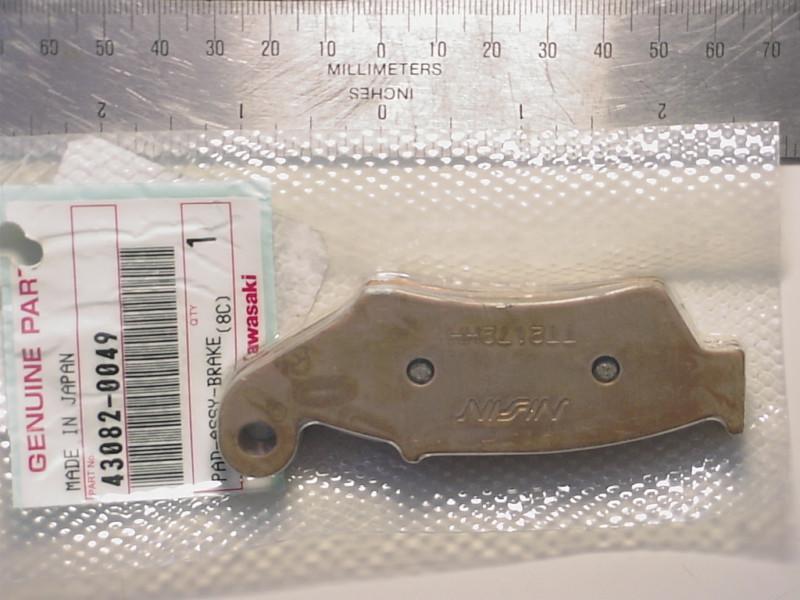 43082-0049 $24.99 kawasaki kx250 kx450 klx 450 oem front brake pads 1 set