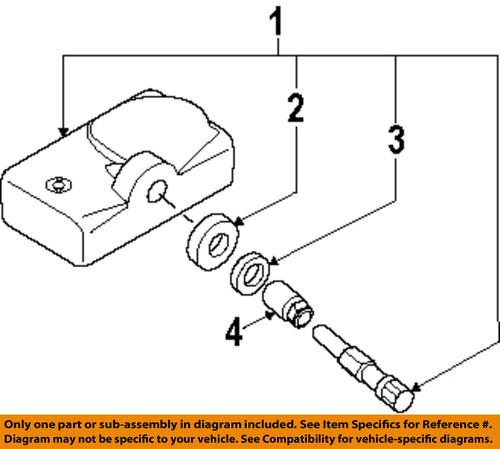 Mazda oem gn3a37142a tire pressure monitoring system (tpms) sensor grommet