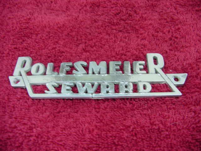 Rolfsmeir vintage chevrolet dealer emblem corvette chevelle gto scta seward ne