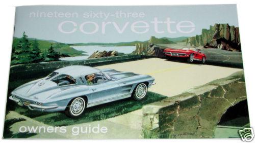 1963 63 chevy corvette owner's owners manual guide new