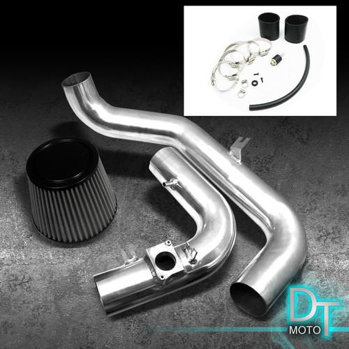 Stainless washable cone filter+cold air intake 04-05 lancer 2.4l polish aluminum