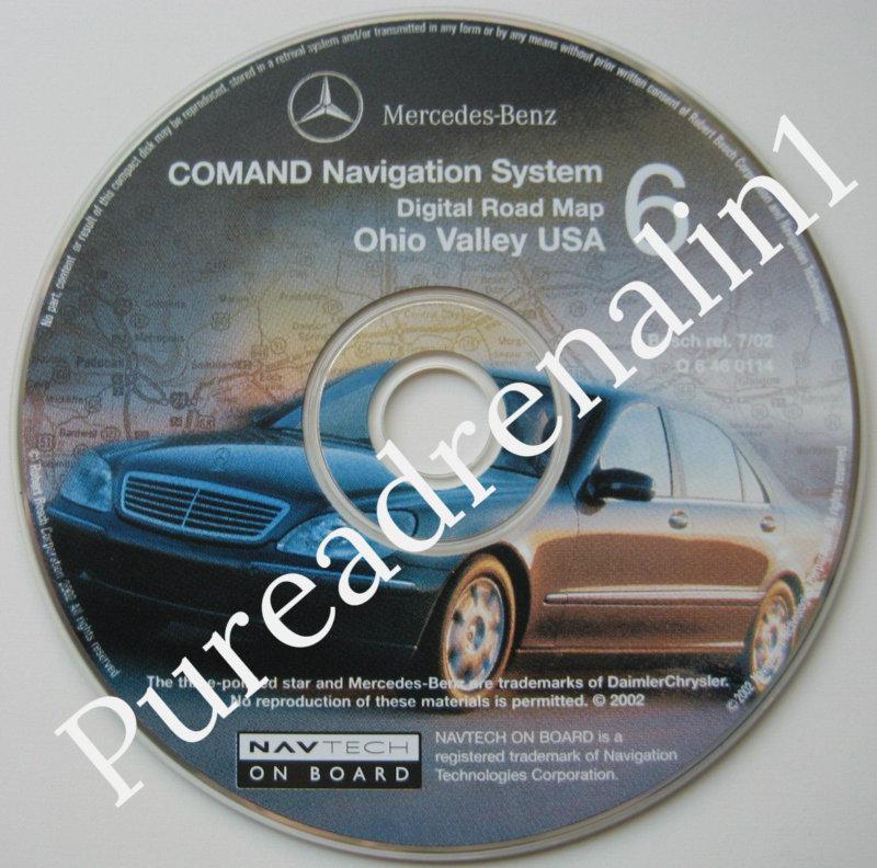 02 2003 mercedes s430 s55 amg s500 s600 navigation map disc cd 6 pa tn ny md ky