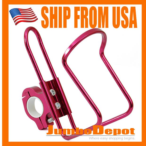 Us 1x red color design stainless motorcycle alloy cup drink holder for 7/8" bars