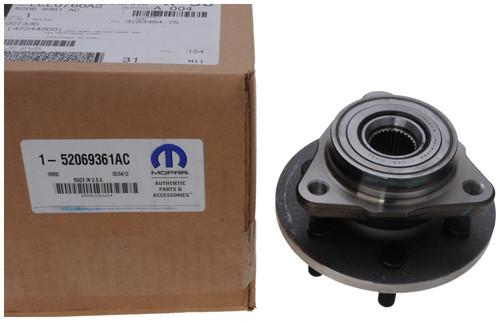 Dodge oem 52069361ac axle bearing & hub assembly/front wheel bearing & hub