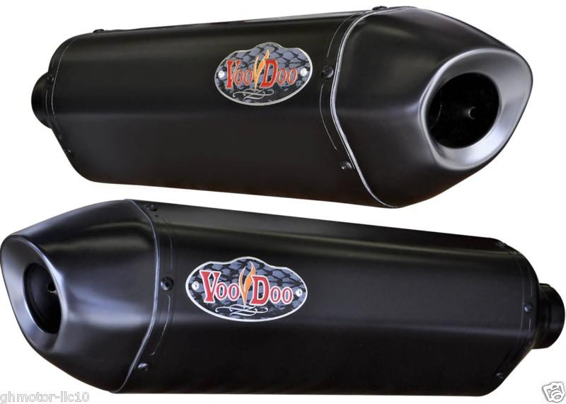 New 08 09 10 11 12 13 gsx 1300r hayabusa voodoo black dual exhaust muffler