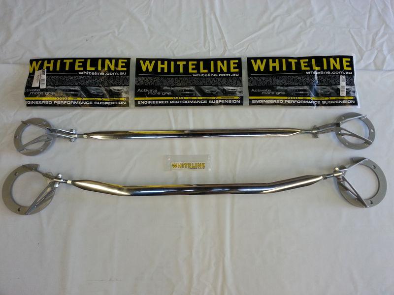 Uc102 whiteline front & rear strut tower brace combo 2002-2007 impreza, wrx, sti