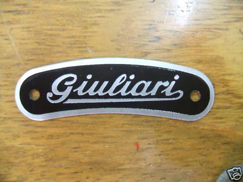 Giuliari seat badge .new!!!!!!!